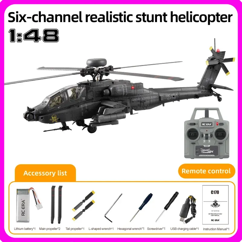 New In Stock Rc Era Ah-64d Apa - Rc Helicopter Single Rotor recensione e prezzo
