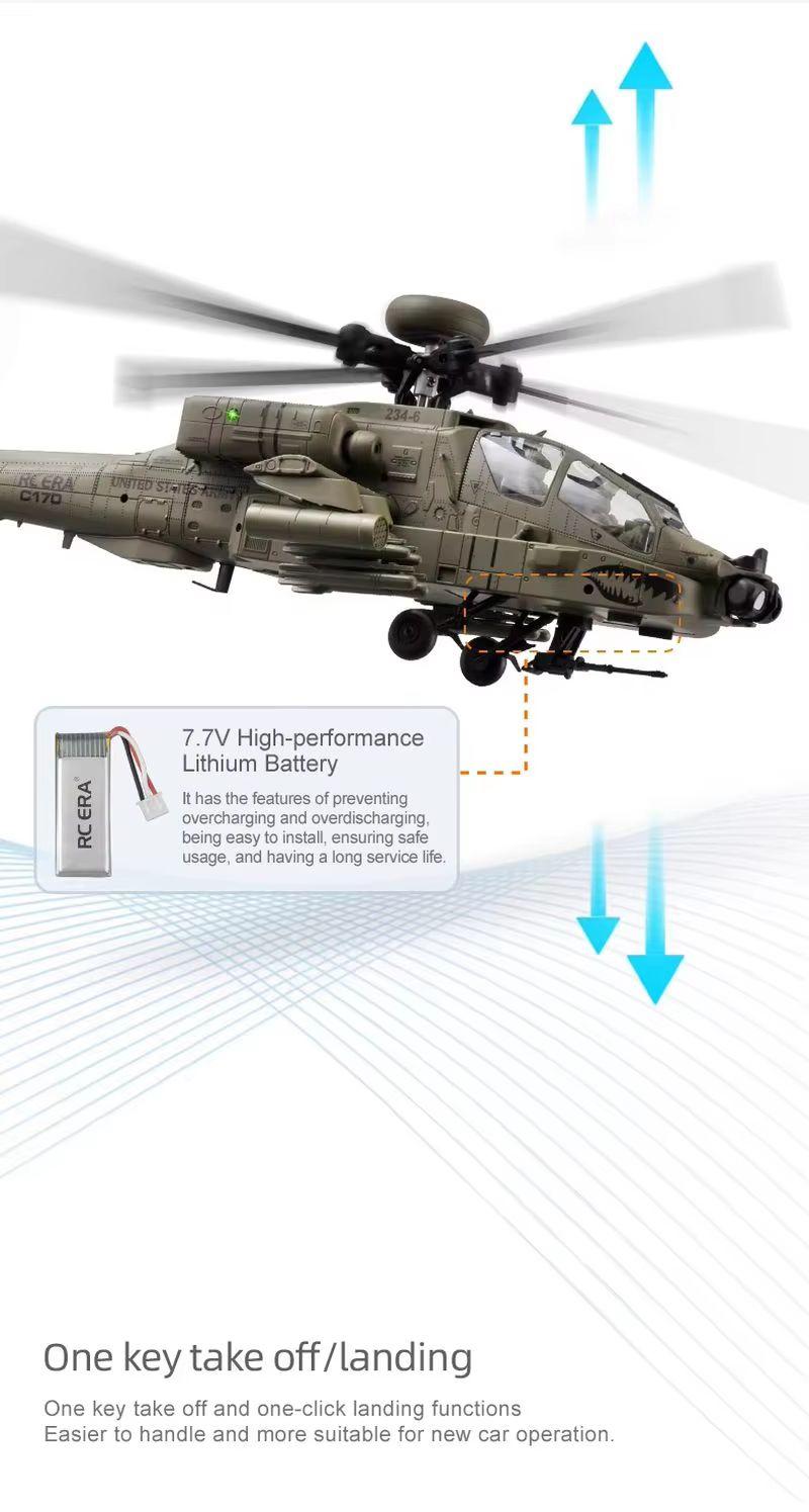 Rc Era Ah 64d Apache Helicopte - Rc Helicopter Single Rotor recensione e prezzo