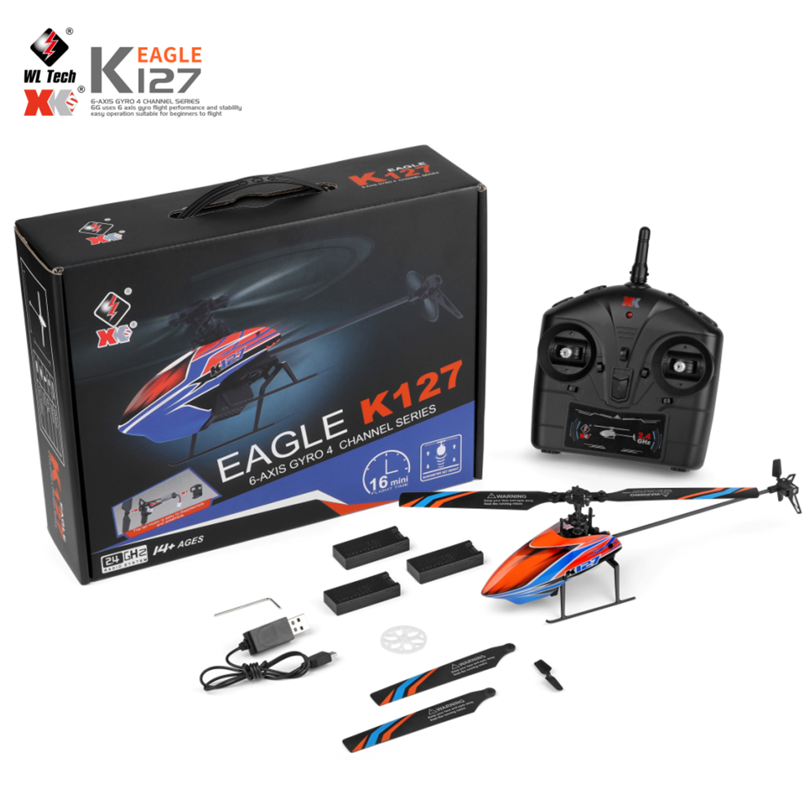 WLtoys XK K127 4CH 6-axis Gyro - Rc Helicopter Gyro recensione e prezzo